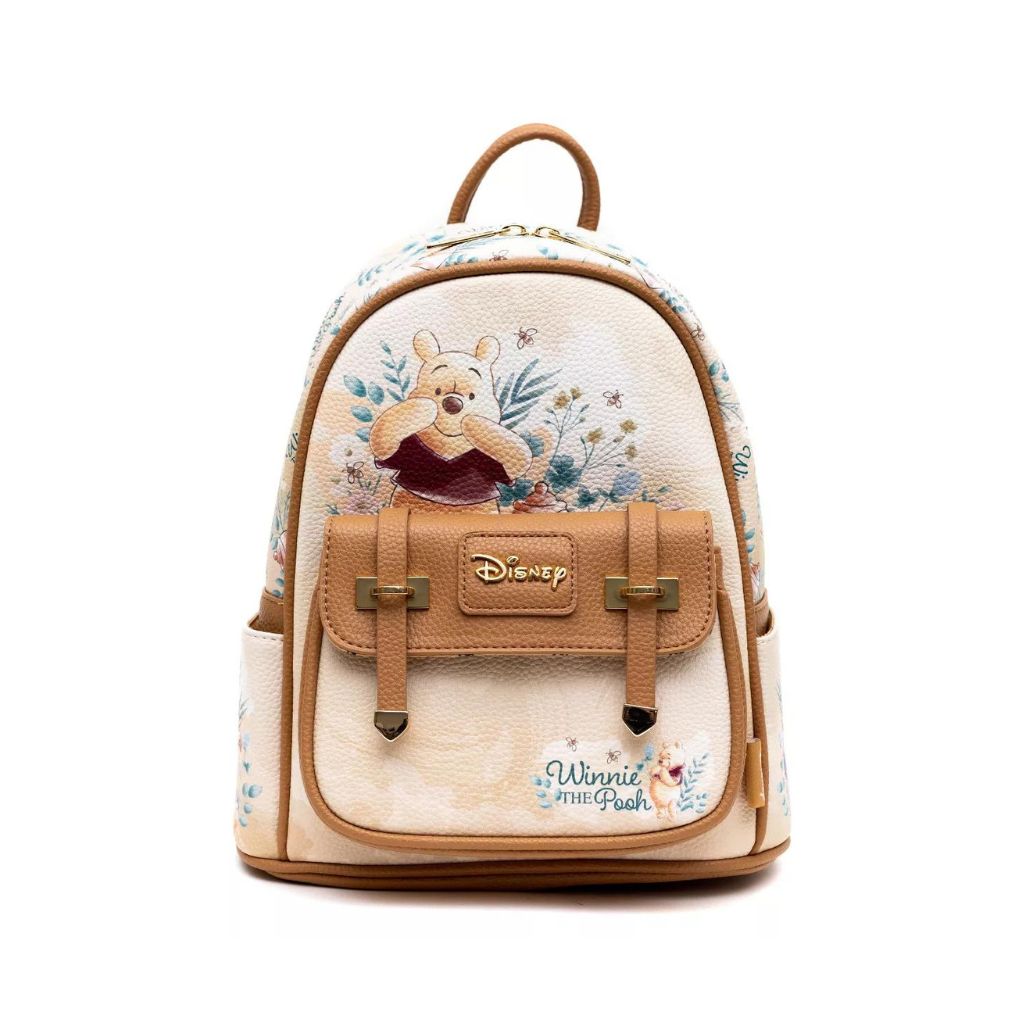 Trendy Winnie the Pooh Mini Backpack 11 Vegan Leather Cute Design Giftsnbeyond