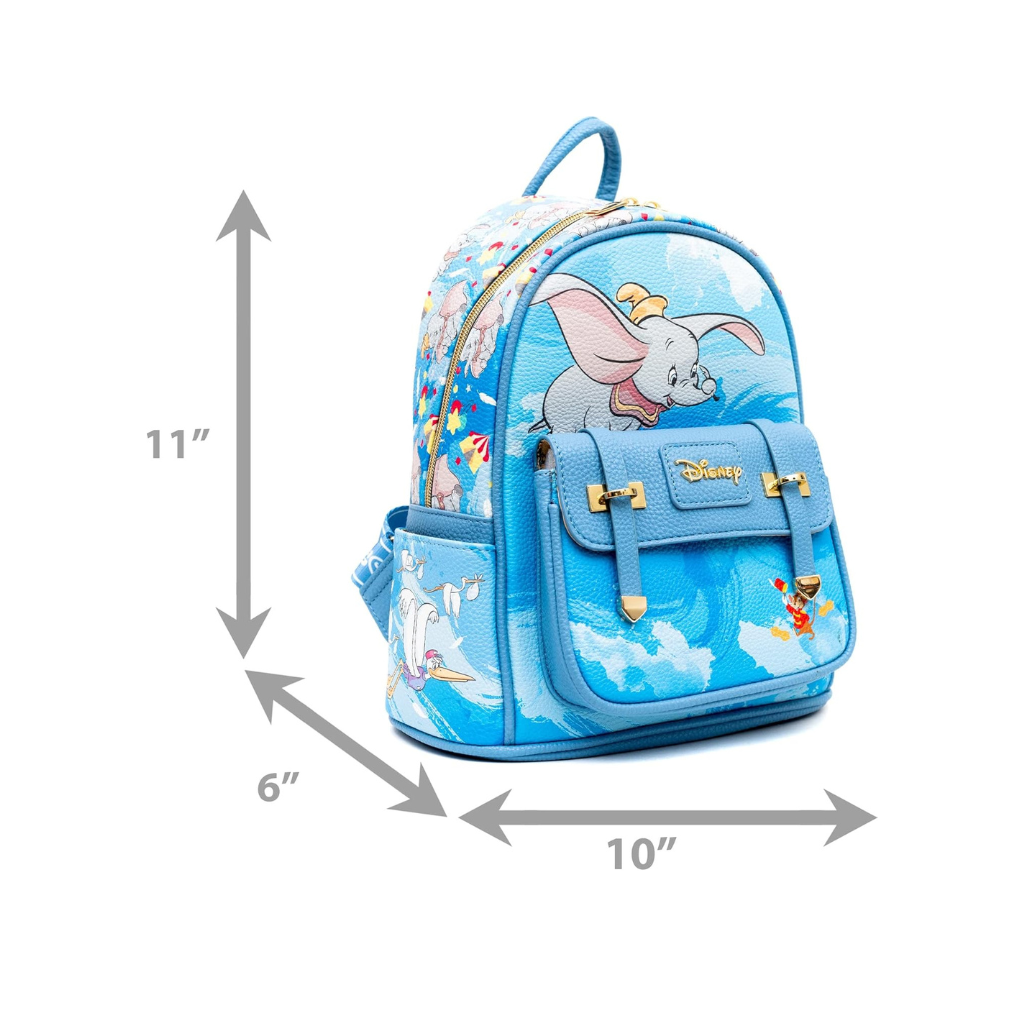 Disney Dumbo 11" Vegan Leather Mini Backpack – Perfect for Fashionable Disney Fans