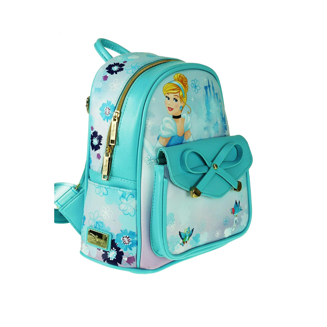 Disney Cinderella 11" Mini Backpack – Stylish Vegan Leather Backpack for Princess Fans