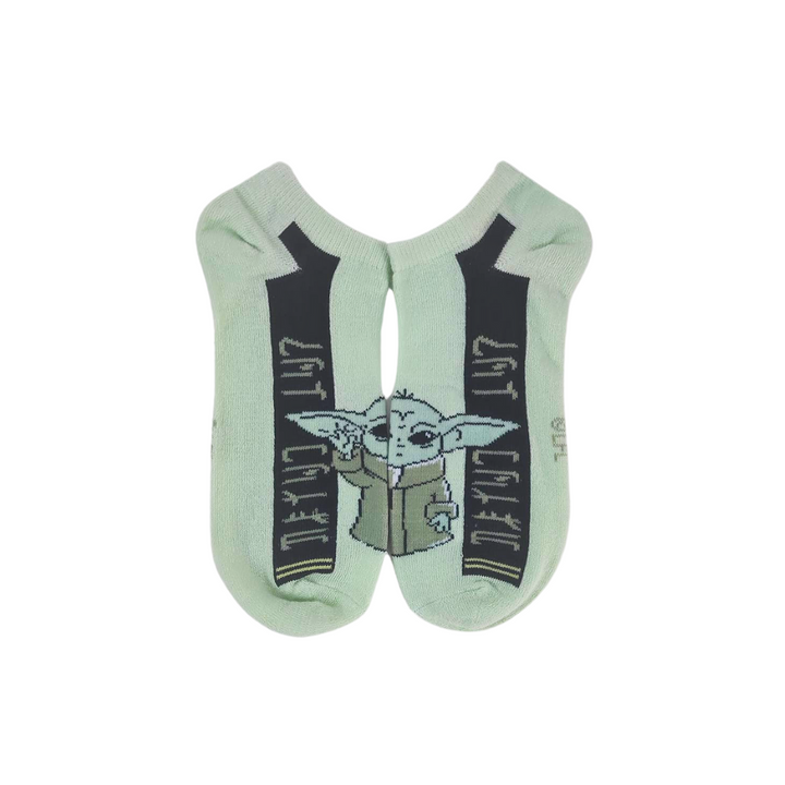 Star Wars the Mandalorian Baby Yoda Women's 5 Pack No Show Ankle Socks