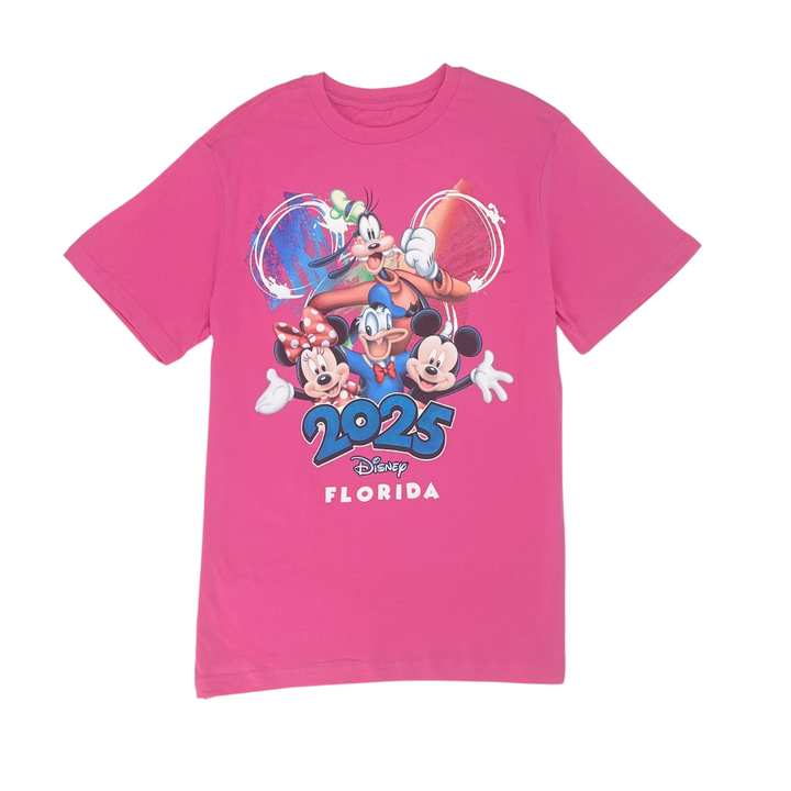 Disney 2025 Mickey & Friends Party T Shirt Adult