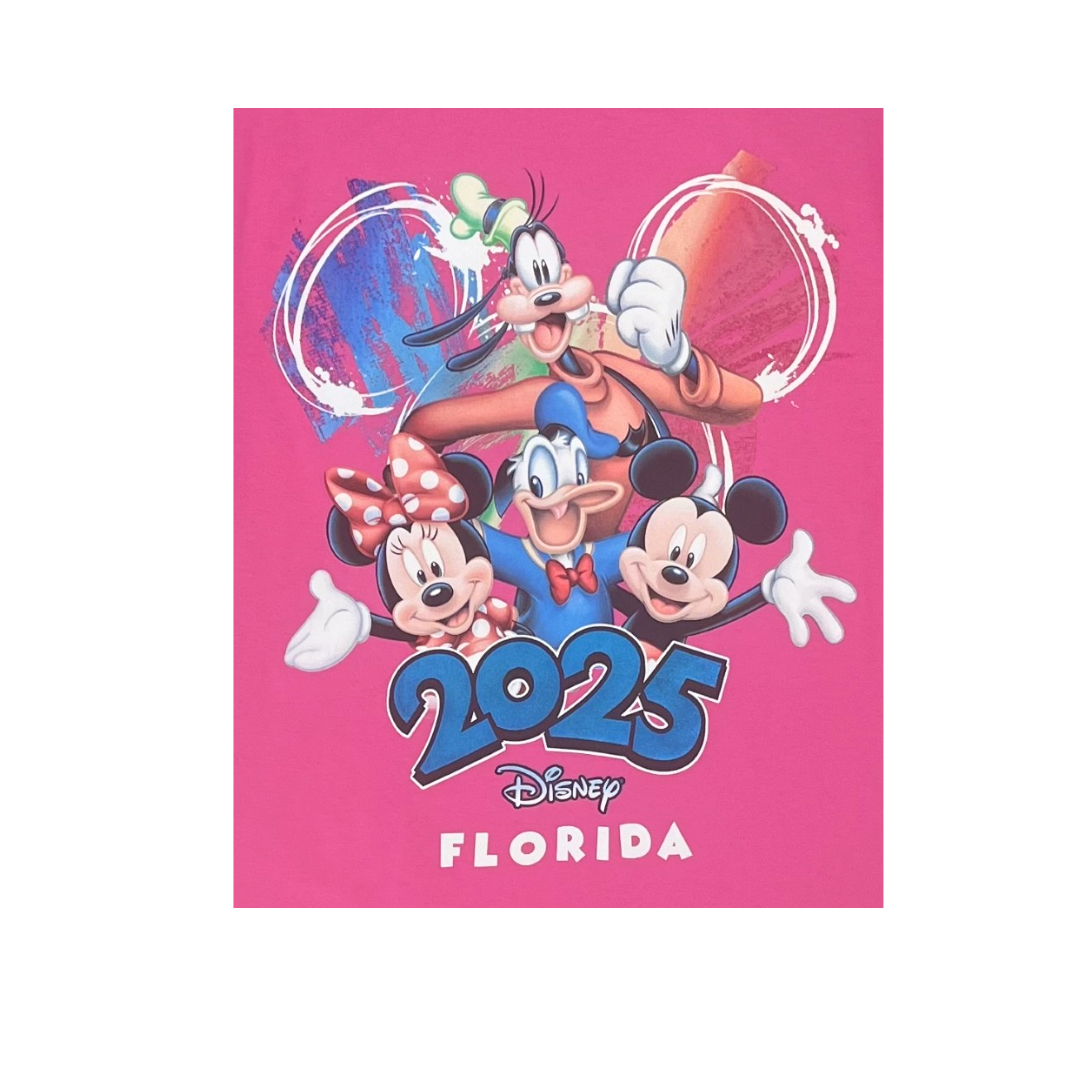 Disney 2025 Mickey & Friends Party T Shirt Adult