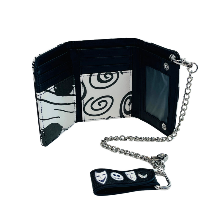 Black and White Jack Skellington Chain Wallet - The Nightmare Before Christmas